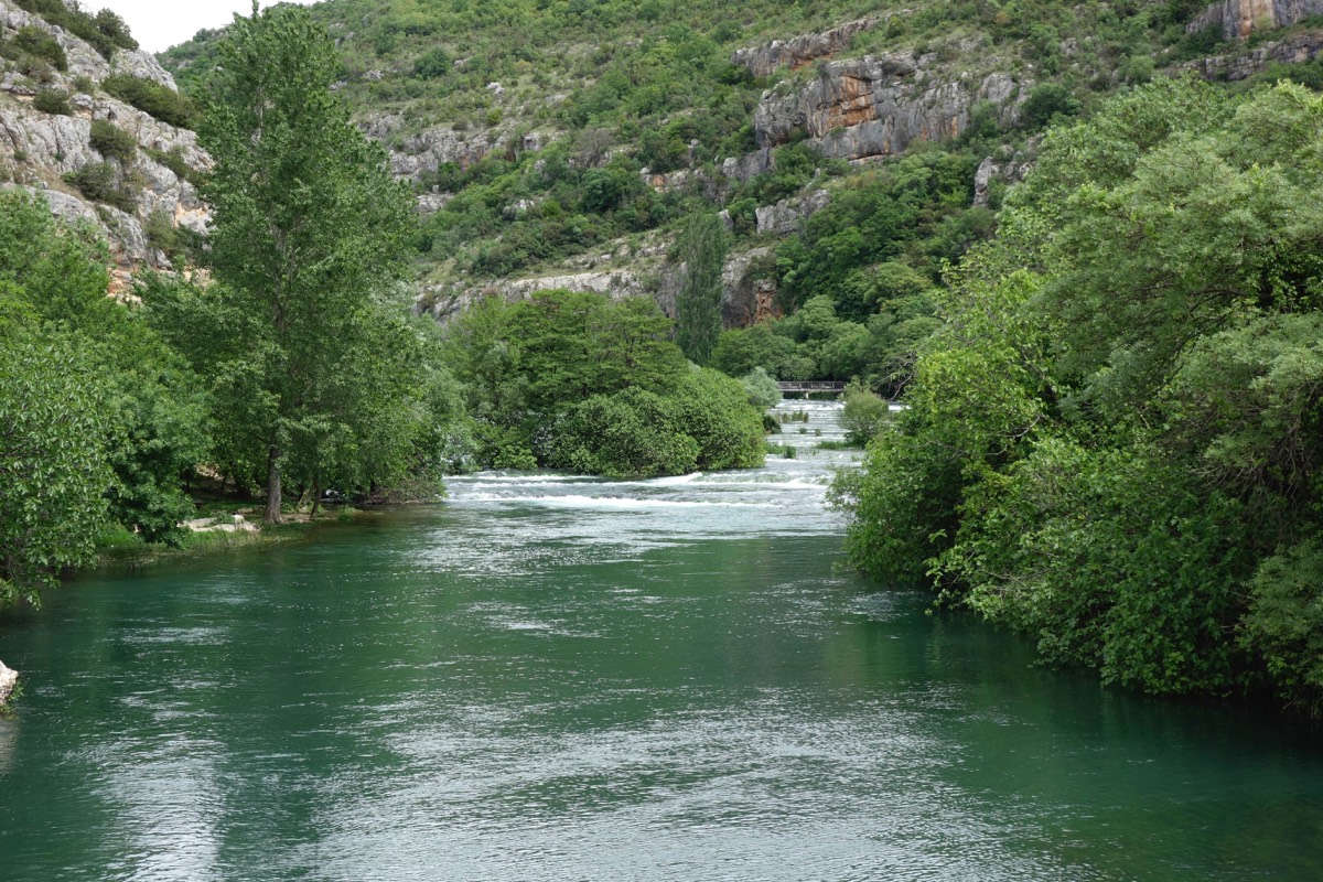 Von den Krka-Wasserfällen.